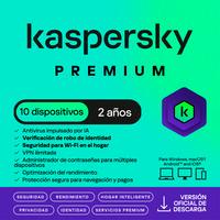 ESD KASPERSKY PREMIUM 10 DISP 5 CUENTAS KPM 2 AÑOS