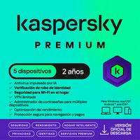 ESD KASPERSKY PREMIUM 5 DISP 3 CUENTAS KPM 2 AÑOS