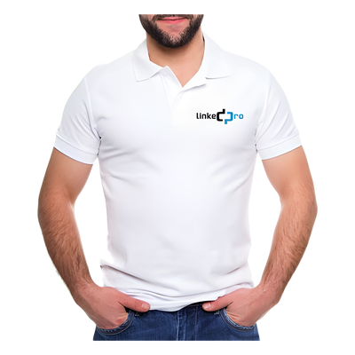 Playera Tipo Polo Color Blanco LinkedPRO