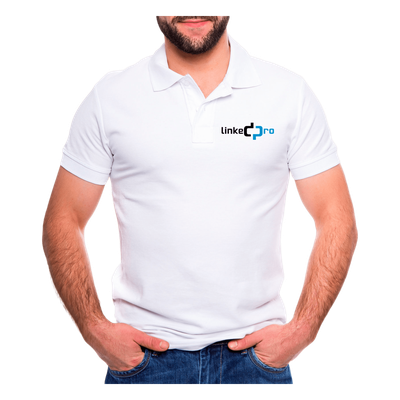 Playera Tipo Polo Color Blanco LinkedPRO