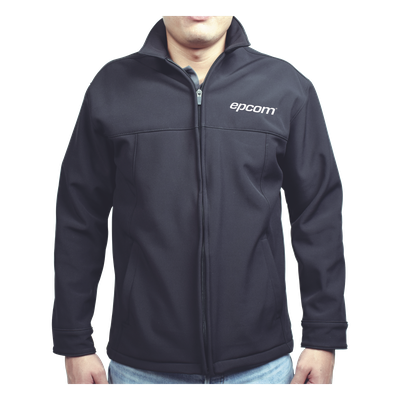 Elegante Chamarra para Caballero Color Negro Fabricada en Poliéster Dry Fit Impermeable