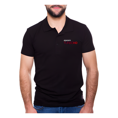Playera Tipo Polo Color Negro epcom TURBOHD