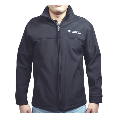 Elegante Chamarra para Caballero Color Negro Fabricada en Poliéster Dry Fit Impermeable