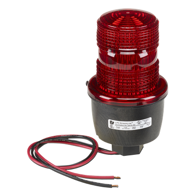 Luz de advertencia LED serie Streamline, 24 Vcc, montaje en tubo, rojo