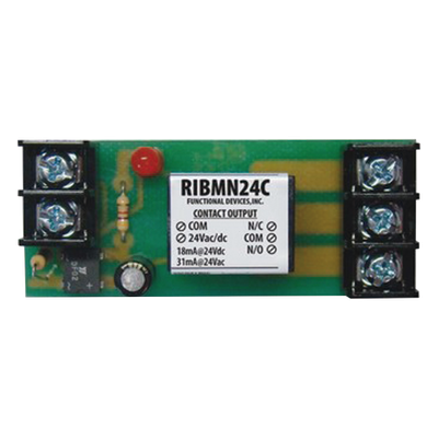 Relevador de control piloto SPDT de montaje en riel de 2.75 pulgadas, bobina 24 VAC/CD, contactos de 15 A