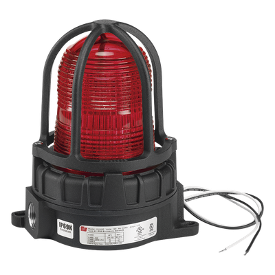 Luz de advertencia LED color Rojo para ubicaciones peligrosas, montaje para superficies, 120/240Vca, 