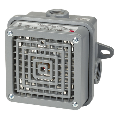 Bocina Vibratone® para exteriores de 100 a 110 dB listado por UL y cUL, 120 VCA, color Gris