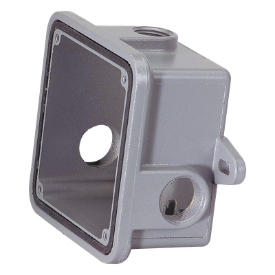 Caja trasera resistente a la intemperie,  metálica, gris, accesorio federal signal