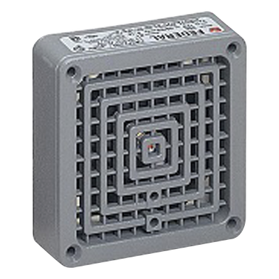 Bocina Vibratone® 350 con placa de ajuste, listado UL y cUL, 120 Vca, color gris