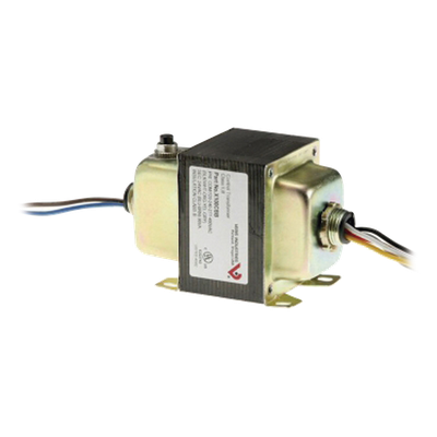 Transformador de control de 99 VA para HVAC y automatización de edificios, entrada multivoltaje 120/208/277/480 VAC a salida 24 VAC, con breaker integrado y montaje en placa