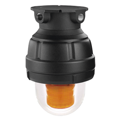 Luz de Advertencia LED color Ámbar a prueba de explosión para uso en Clase I, Div. I, Grupos C y D; Clase I, Div. 2, Grupos A, B, C y D; Clase II, Div. 1, Grupos E, F y G; Clase III, no incluye Montaje