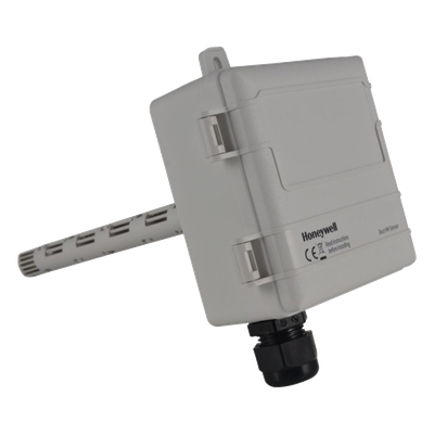 Sensor de humedad y temperatura para montaje en ducto, termistor 20 kOhm, precisión 2% HR, salida seleccionable