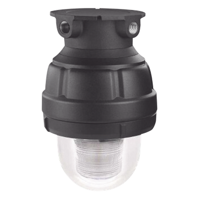 Luz estroboscópica a prueba de explosiones UL y cUL para Clase I, División 1, Grupo C y D; Clase I, División 2, Grupos A y B; Clase II, División 1, Grupos E, F y G; Clase III, 24 VCD, Color Claro, montaje no incluido