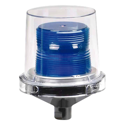 Luces estroboscópicas para lugares peligrosos Electraray® , Homologado UL y cUL para Clase I, División 2, Grupos A, B, C y D; Clase II, División 2, Grupos F y G; Clase III , 12-24 VCD, color Azul, parpadeo predeterminado
