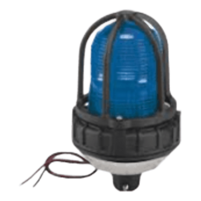 Luz de advertencia LED para ubicaciónes peligrosas, montaje tipo tubo, 24 VCD, LED color Azul
