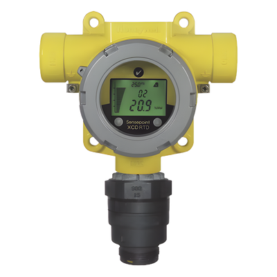 Detector de gas fijo remoto con sensor de oxígeno (O2) 0-25%, transmisor antiexplosión Clase I Div. 2, carcasa de aluminio, salida Modbus y 4-20 mA