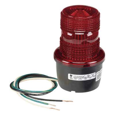 Luz de advertencia LED serie Streamline, 120 Vca, montaje en tubo, rojo