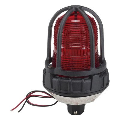 Luz estroboscópica para ubicaciónes peligrosas,  montaje tipo tubo, 12-24 VCD, color Rojo