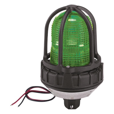 Luz de advertencia LED para ubicaciónes peligrosas, montaje tipo tubo, 24 VCD, LED color Verde