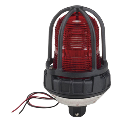 Luz estroboscópica para ubicaciónes peligrosas,  montaje tipo tubo, 120 VCA, color Rojo