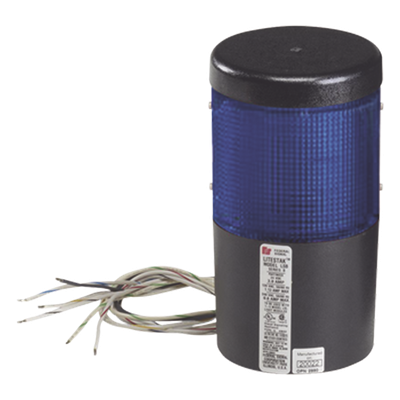 Módulo de Luz LED LITESTAK / Modelo LSLD-024-B / 24 VAC/DC / 0.080 A / Lente Azul / Plug-in / Uso Industrial