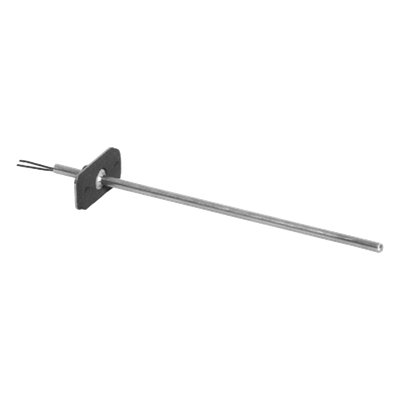 Sensor de temperatura de aire para ducto o plenum, sonda de acero inoxidable con brida, cableado de bajo voltaje a controlador