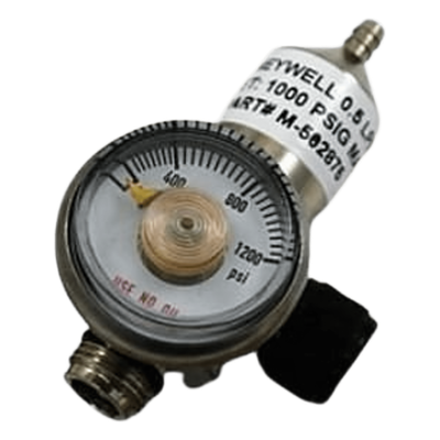 Regulador de gas de calibración con flujo ajustable a 0.5 L/min para cartuchos de sensor de la serie E3Point