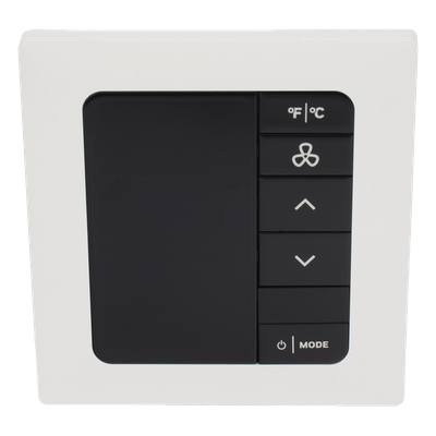INNCOM e7 EMS / Termostato de Gestión Energética / 100-277 VAC / FCU 2 y 4 Tubos / BACnet MS/TP y Wi-Fi / Sensor PIR / Blanco Hielo