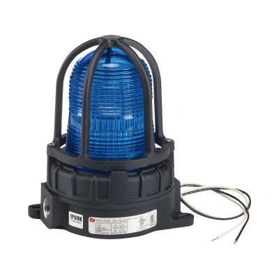 Luz de advertencia LED color Azul para ubicaciones peligrosas, montaje para superficies, 120/240Vca, 