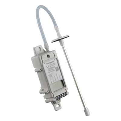 Transmisor de presión diferencial de aire para HVAC, universal, 4 rangos seleccionables 1 a 10 in WC, con sonda estática integrada o remota y display LCD