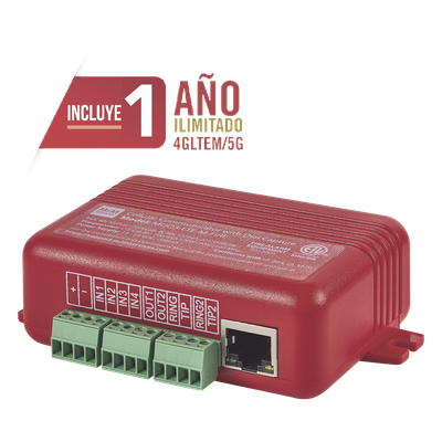 COMUNICADOR DUAL Universal para PANELES DE INCENDIO 4GLTEM - 1 Año de Servicio - Eventos a CMS