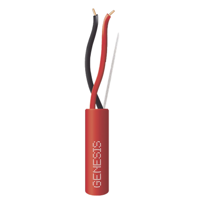 Bobina de 152 Metros (500 Pies) de Alambre / 2 x 18 AWG / Riser / Resistente al Fuego / Color Rojo / Tipo FPLR- CL3R - C(UL) -FT4 / Para Sistemas Contra Incendio o Sistemas de Evacuación