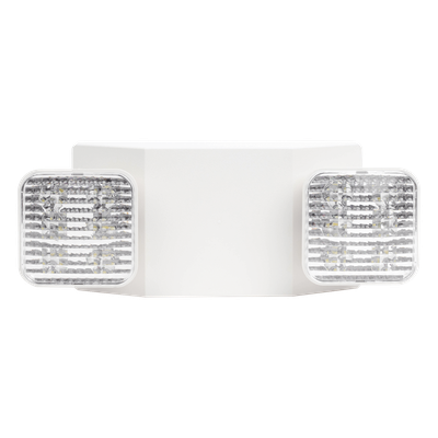 Luz LED de Emergencia / Doble LED 1W / 150 Lúmenes / Voltaje Universal 127-277 VAC / Batería Ni-Cd 3.6V 900mAh / UL 5VA / 90 min Autonomía