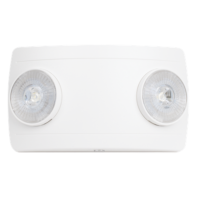 Luz de Emergencia LED / Doble LED 1W 150 lúmenes / Batería Ni-Cd 3.6V 900mAh / 90 min Autonomía / Voltaje Universal 127-240 VAC / UL 5VA / Blanco