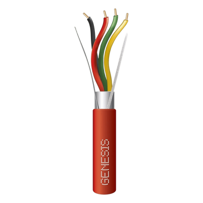 Carrete de 305 Metros (1000 Pies) de Alambre / 4 x 16 AWG / Blindado / Plenum / Tipo FPLP / Color Rojo / Para Aplicaciones en Sistemas de Detección de Incendio y Sistemas de Evacuación