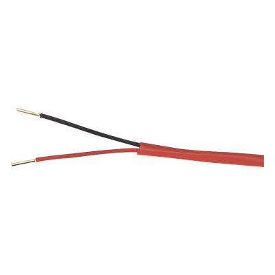 Alambre de Alarma contra Incendios - Bobina de 305 Metros (1000 Pies): 2 x 16 AWG, Rojo, Tipo FPLR, (UL) FT4, Ideal para Sistemas de Detección y Evacuación de Incendios