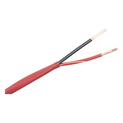 Alambre de Alarma contra Incendios - Bobina de 305 Metros (1000 Pies): 2 x 18 AWG, Rojo, Tipo FPLR, (UL) FT4, Ideal para Sistemas de Detección y Evacuación de Incendios