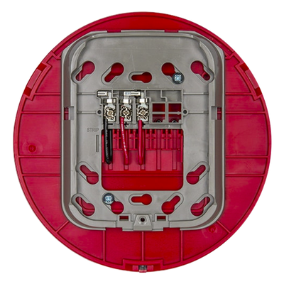 Base audiovisual inalámbrica direccionable para montaje en techo, color rojo, línea SWIFT compatible con paneles Fire-Lite