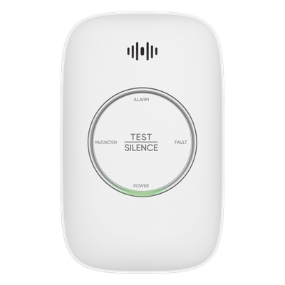 (HikFire) Detector de Gas Natural Metano (CH4) / Alarma Temprana / Salida para cierre de Válvula y/o  activación de Ventilador / Protección IP30 / Alarma de 70dB a 115dB a 1 metro de distancia