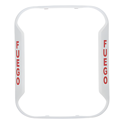 Kit de biseles para dispositivos de pared, color blanco, leyenda FUEGO, paquete de 5 piezas, Serie L