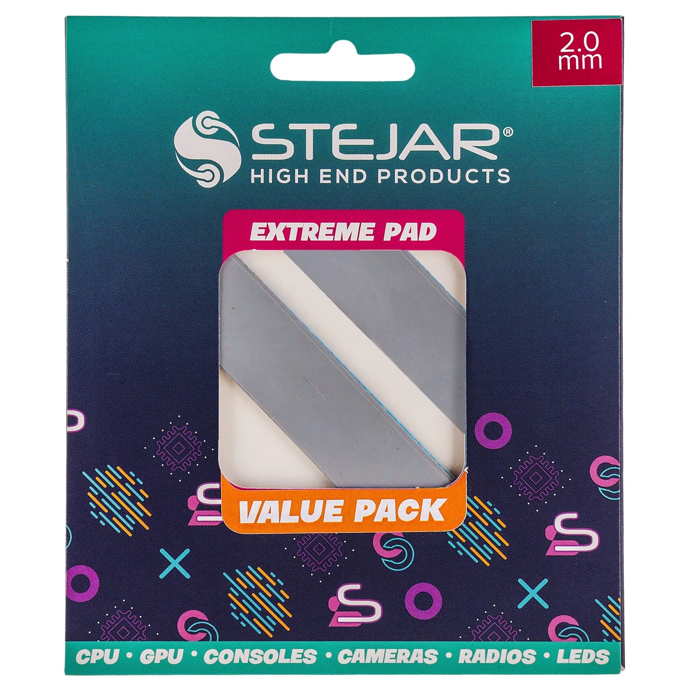 STEJAR THERMAL PAD 120X20X2.0MM 12.8 W/MK EXTREME ALTO RENDIMIENTO VALUE PACK