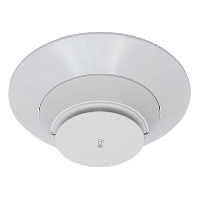 Sensor térmico direccionable de tasa de aumento con respaldo fijo a 57°C, color blanco, protocolo LiteSpeed