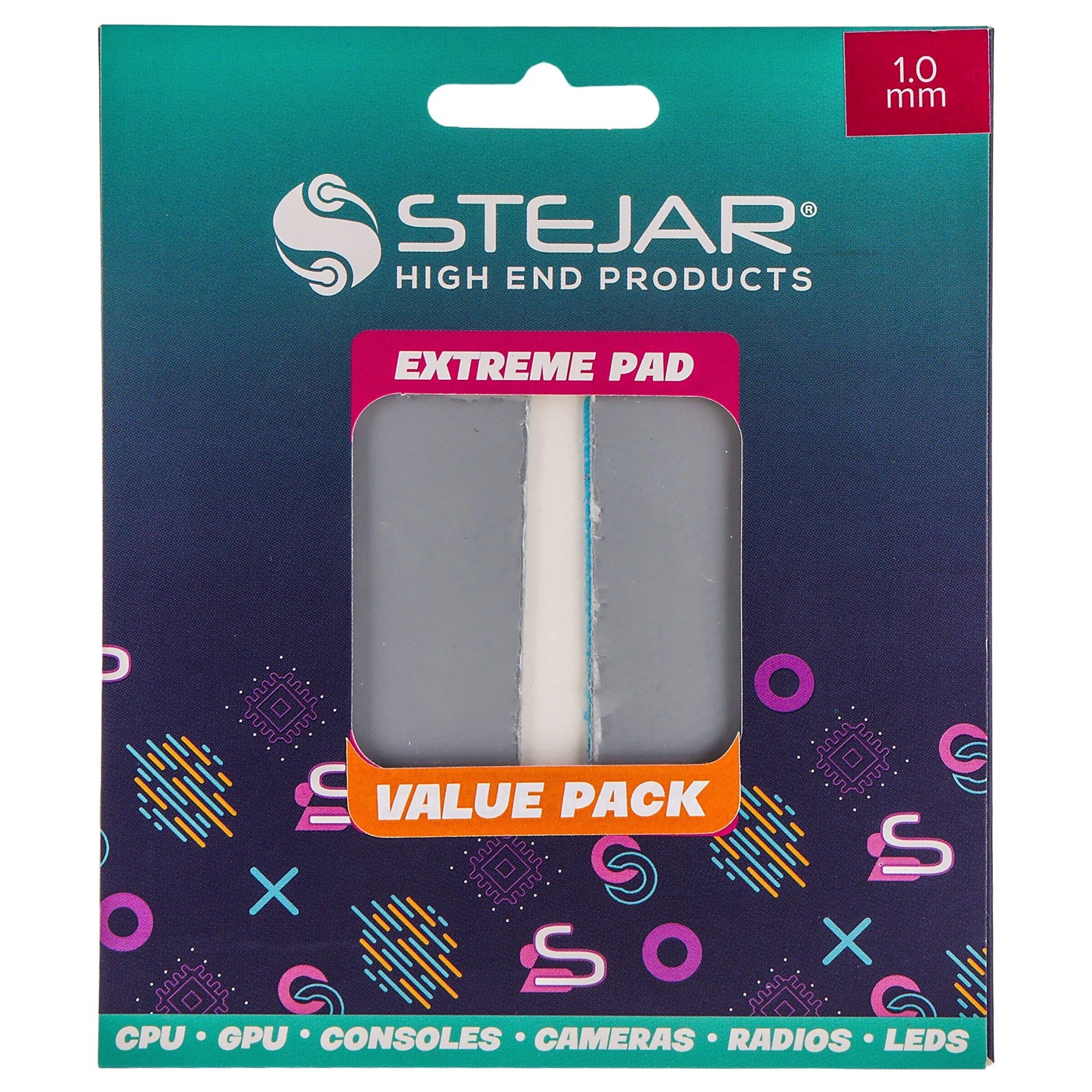 STEJAR THERMAL PAD 95X45X1.0MM 12.8 W/MK EXTREME ALTO RENDIMIENTO VALUE PACK