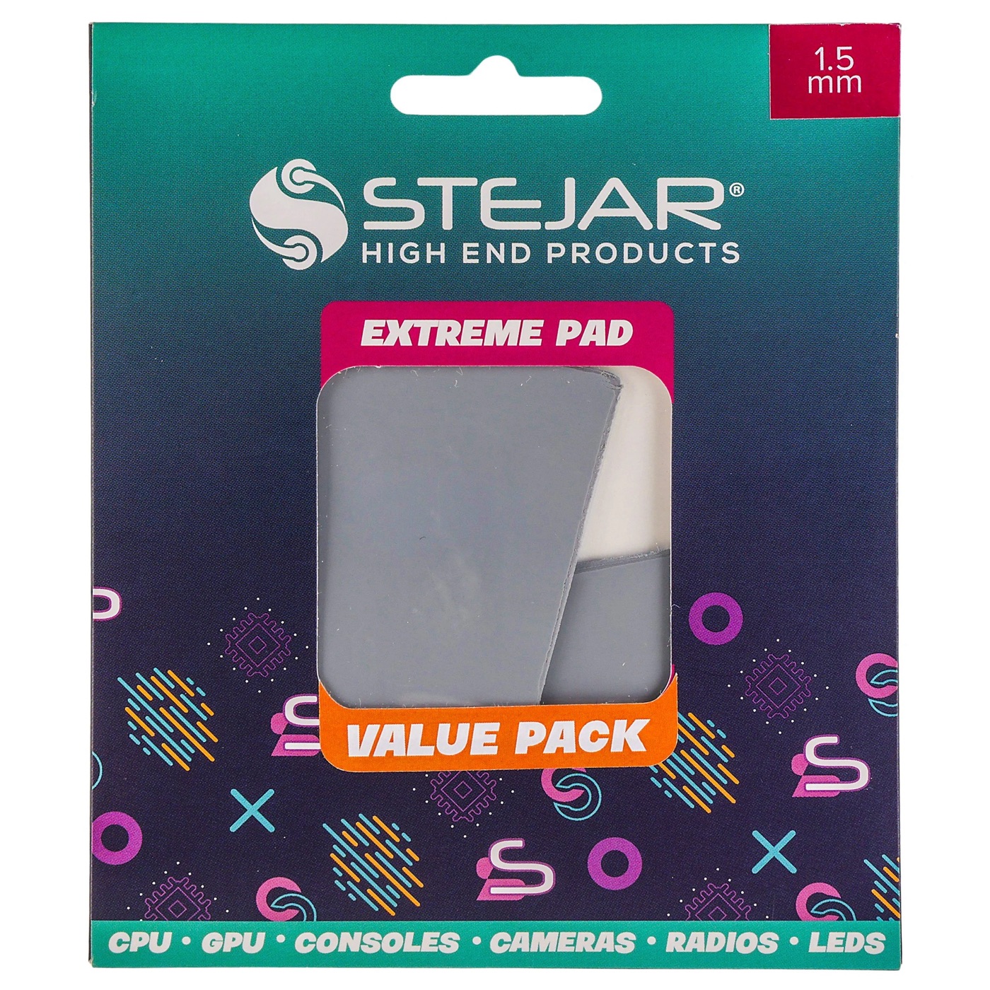 STEJAR THERMAL PAD 95X45X1.5MM 12.8 W/MK EXTREME ALTO RENDIMIENTO VALUE PACK