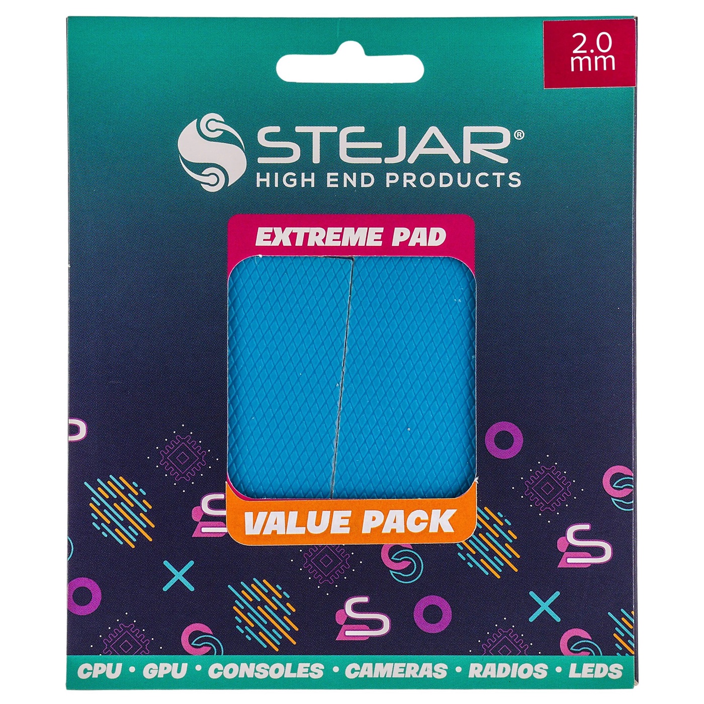 STEJAR THERMAL PAD 95X45X2.0MM 12.8 W/MK EXTREME ALTO RENDIMIENTO VALUE PACK