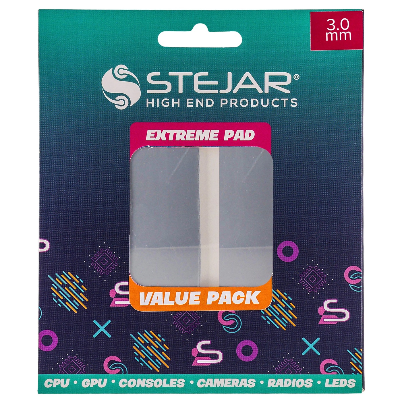 STEJAR THERMAL PAD 95X45X3.0MM 12.8 W/MK EXTREME ALTO RENDIMIENTO VALUE PACK