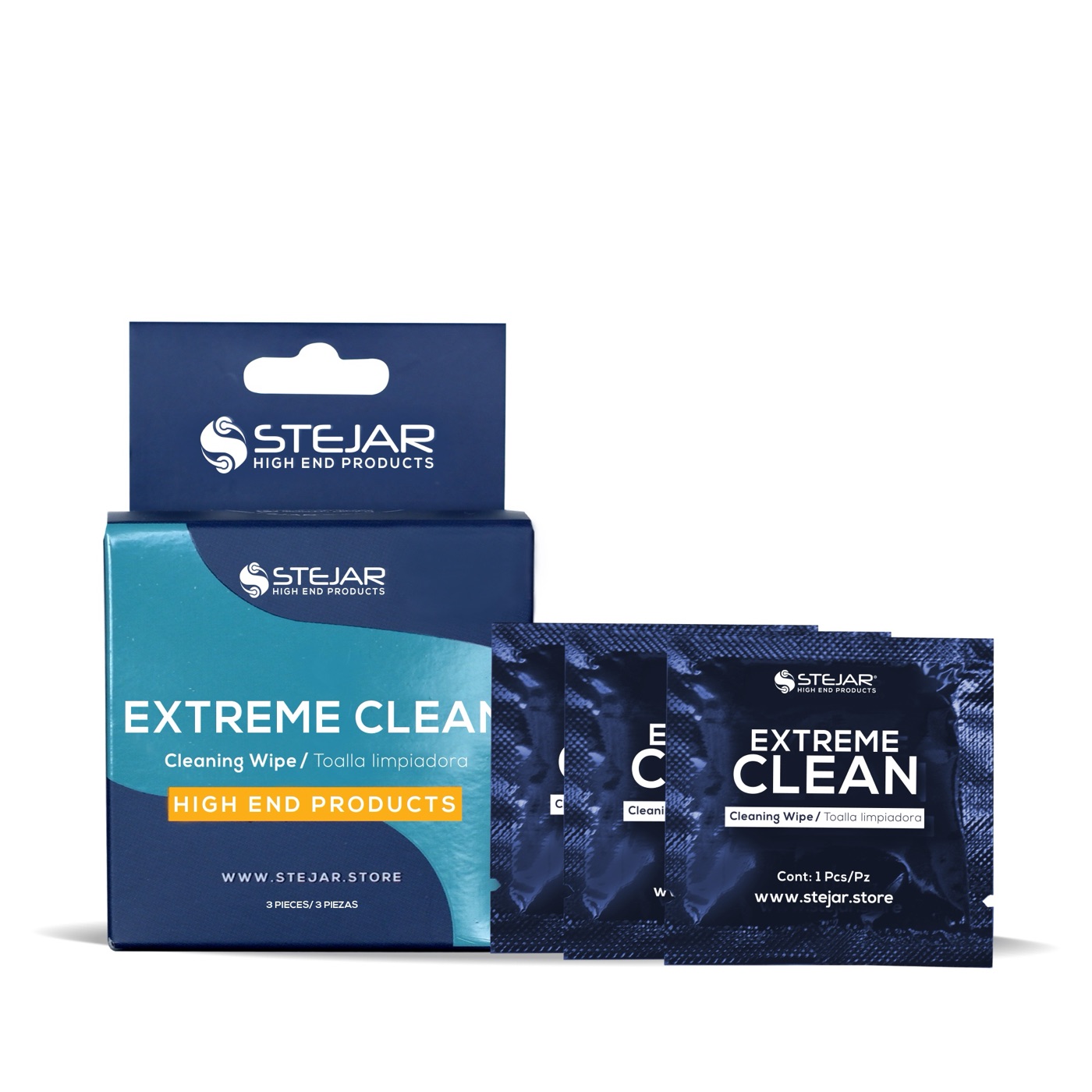 CAJA TOALLAS HUMEDA EXTREME CLEAN 3 PIEZAS DE ALCOHOL ISPROPÍLICO PARA LIMPIEZA DE PASTA TERMICA