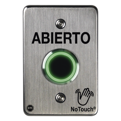 Interruptor IR NoTouch® de Acero Inoxidable, De un solo grupo, ABIERTO