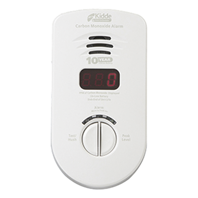 Alarma de monóxido de carbono enchufable a 120 V CA con pantalla digital de PPM y batería de litio sellada de 10 años, paquete de 3