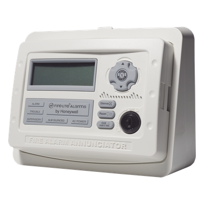 Anunciador remoto LCD de 80 caracteres, retroiluminado, para panel de detección de incendio, color blanco
